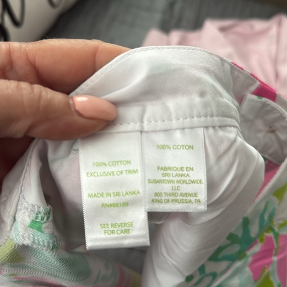 Lilly Pulitzer Callahan Pink and Green Floral Shorts - Picture 6 of 6